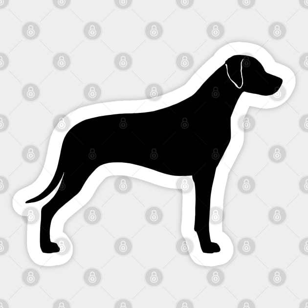 Rhodesian Ridgeback Silhouette Sticker by Coffee Squirrel